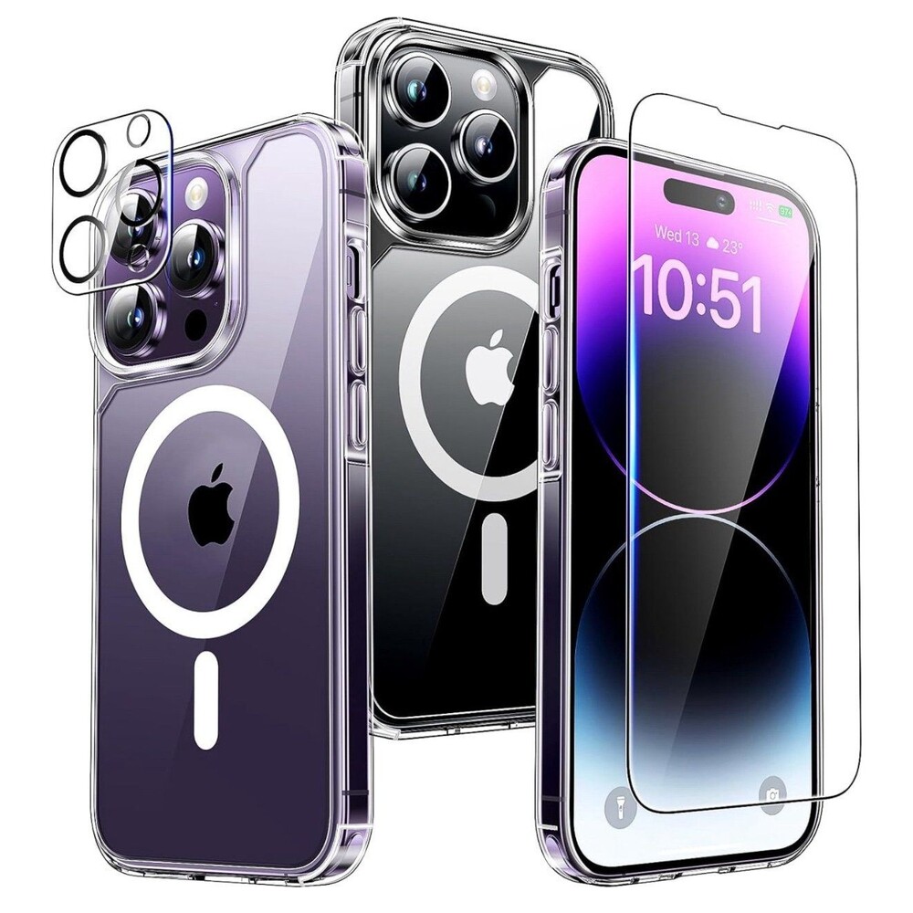 TAURI 5 in 1 for iPhone 14 Pro Case Clear